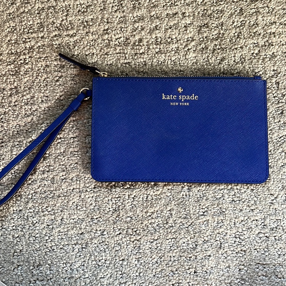 Kate Spade wristlet, cobalt blue